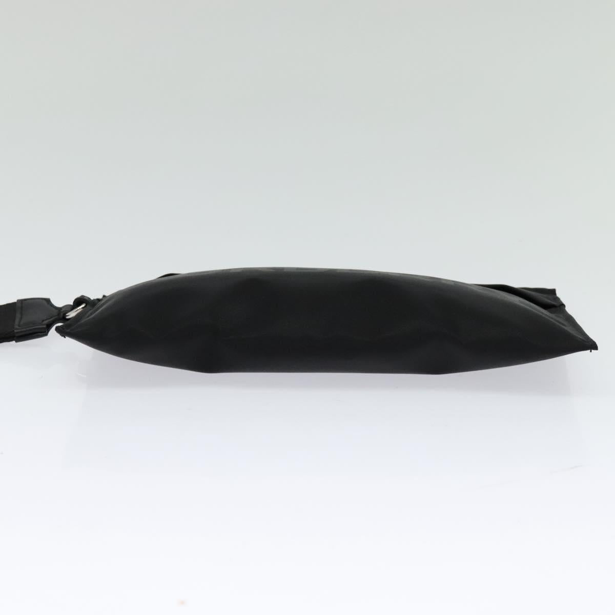 BURBERRY Pouch Nylon Black Silver Auth 118845