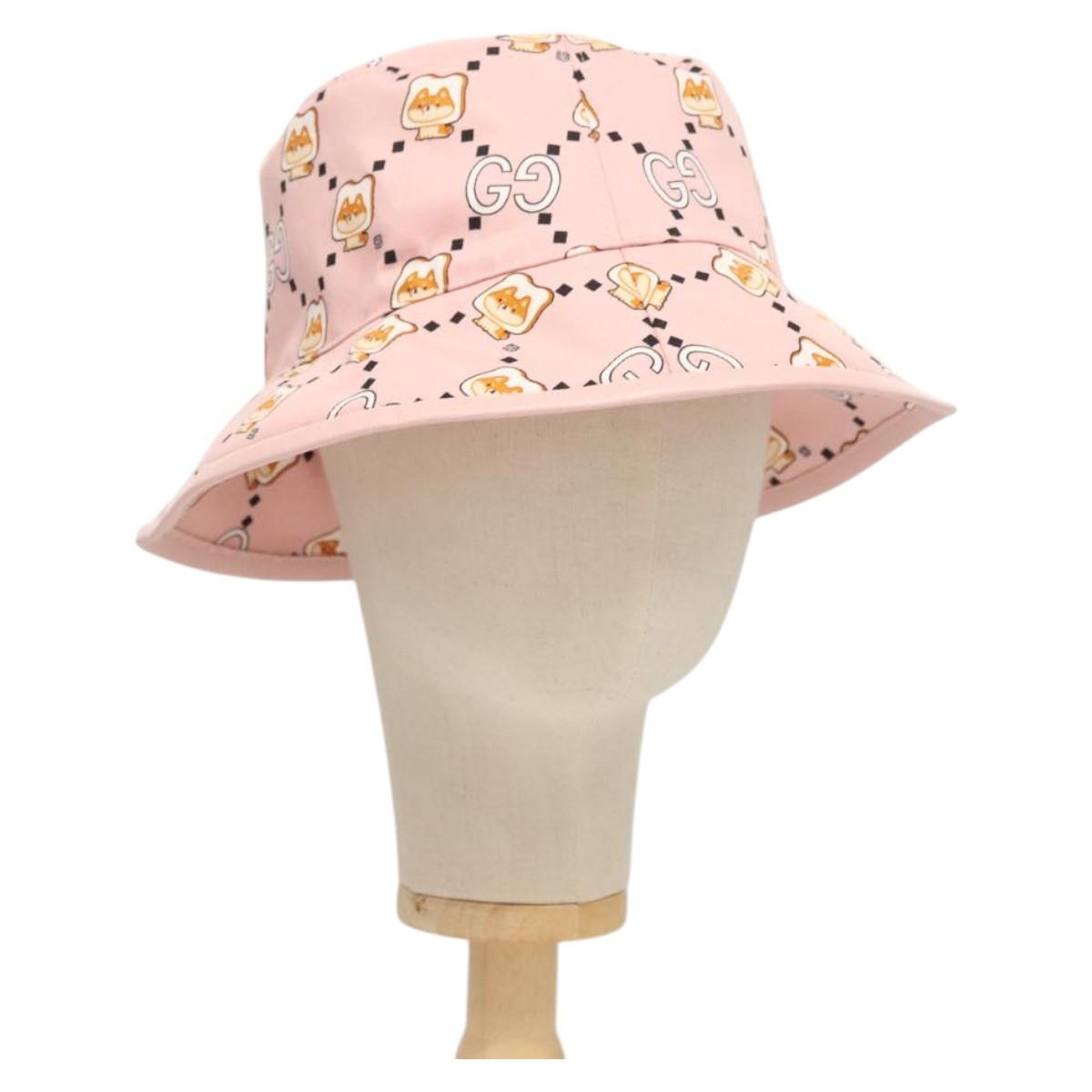 GUCCI Cap Canvas S Pink 727563 Auth 118856M