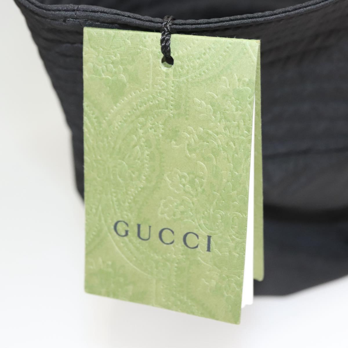 GUCCI Cap Nylon L Black 729470 Auth 118857M