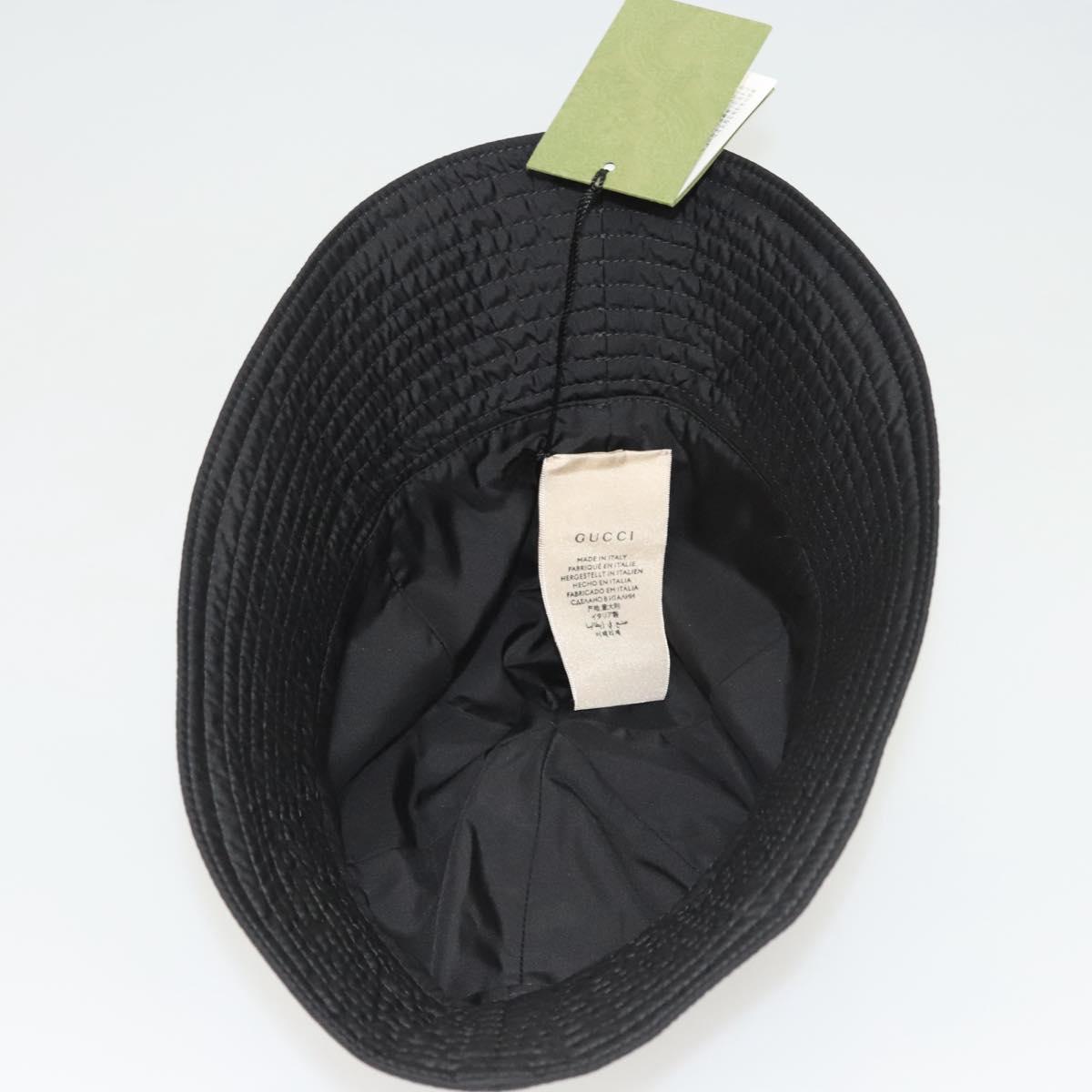 GUCCI Cap Nylon L Black 729470 Auth 118857M