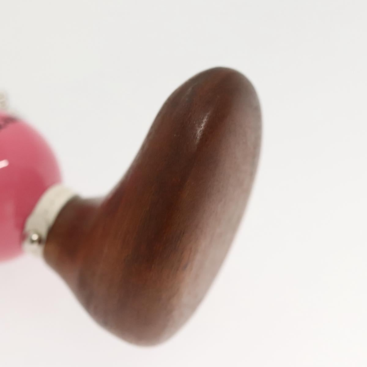 PRADA Key Holder metal Pink Auth 118867M