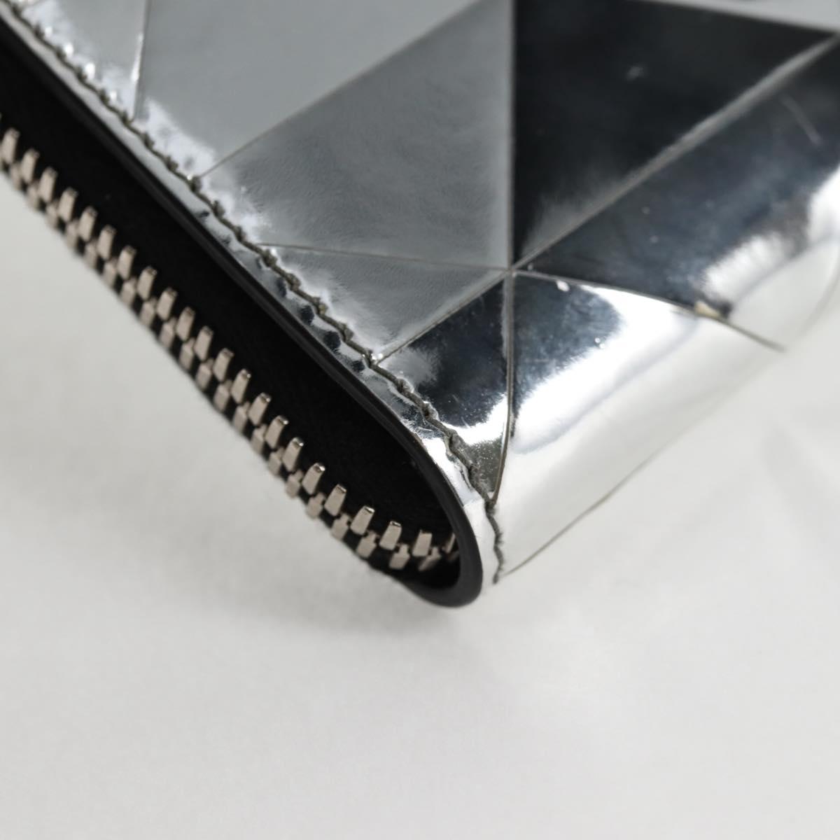 PRADA Necklace Strap Pouch Triangle Panel Silver Tone Auth 118871M