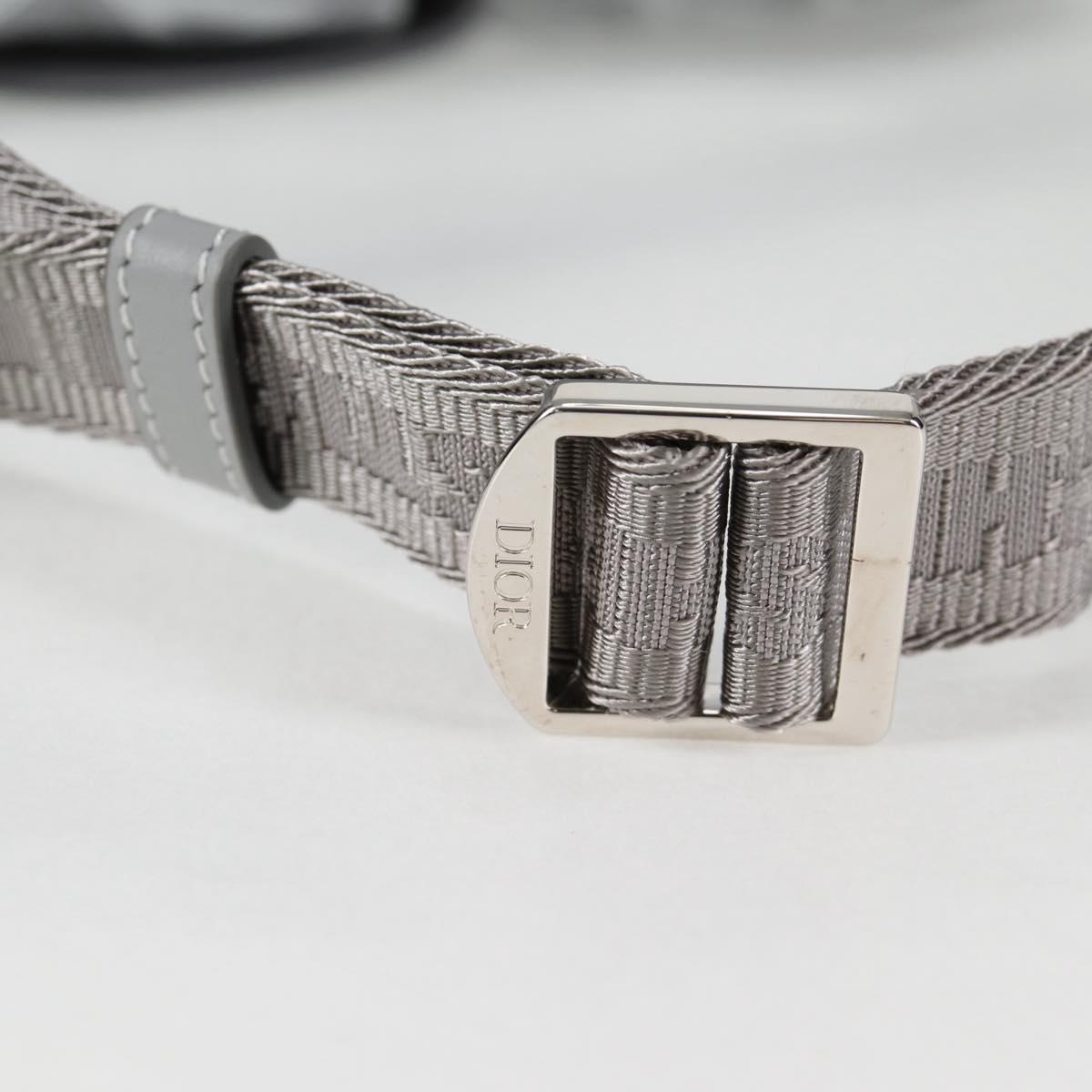 Christian Dior CD Diamond Backpack PVC Gray Auth 118893M