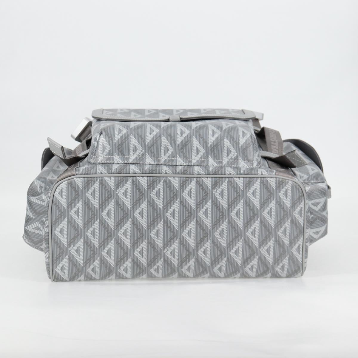 Christian Dior CD Diamond Backpack PVC Gray Auth 118893M