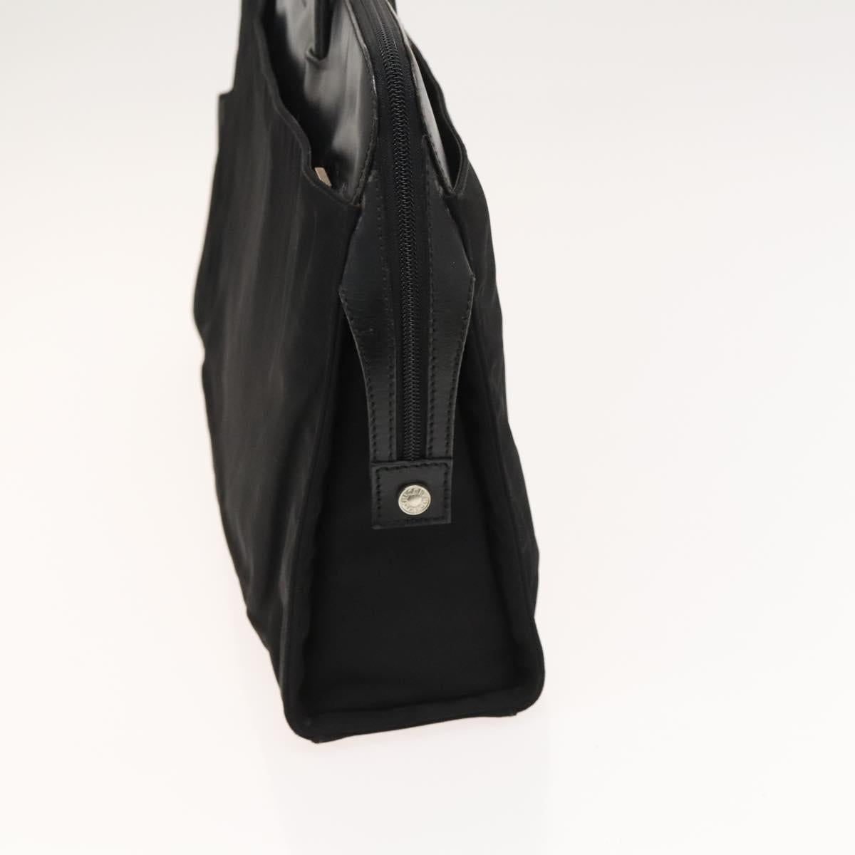 GUCCI Hand Bag Nylon Black Silver 015 3707 Auth 118899