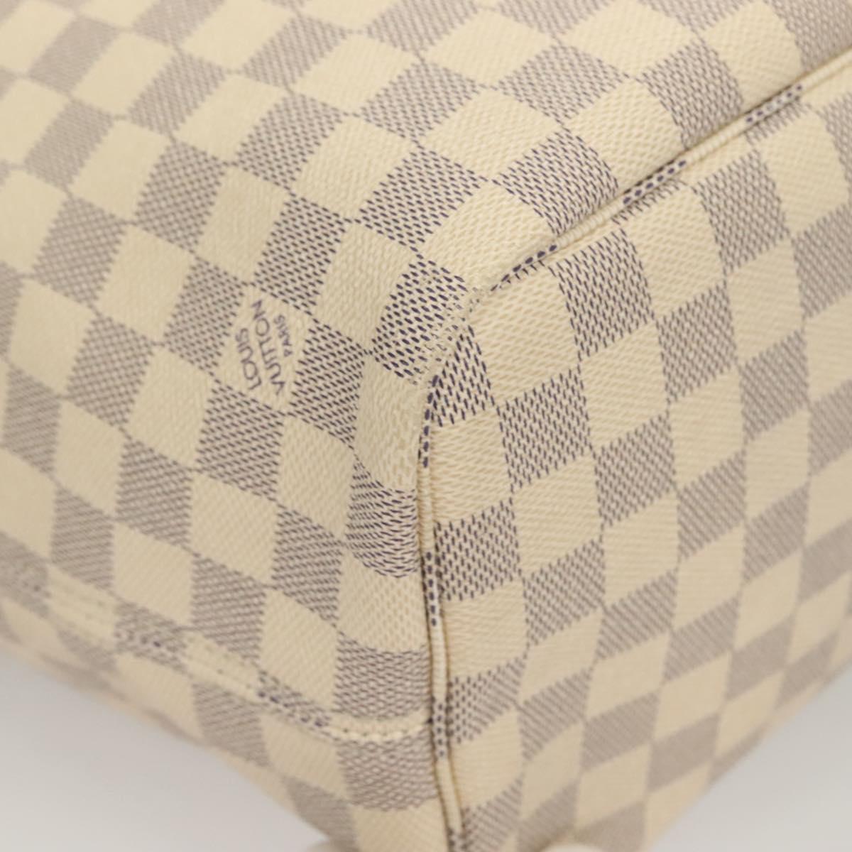LOUIS VUITTON Damier Azur Neverfull MM Tote Bag N41605 LV Auth 118906