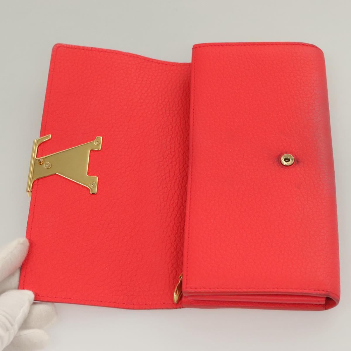 LOUIS VUITTON Portefeuille Capsine Wallet Taurillon Leather M69068 Auth 118907