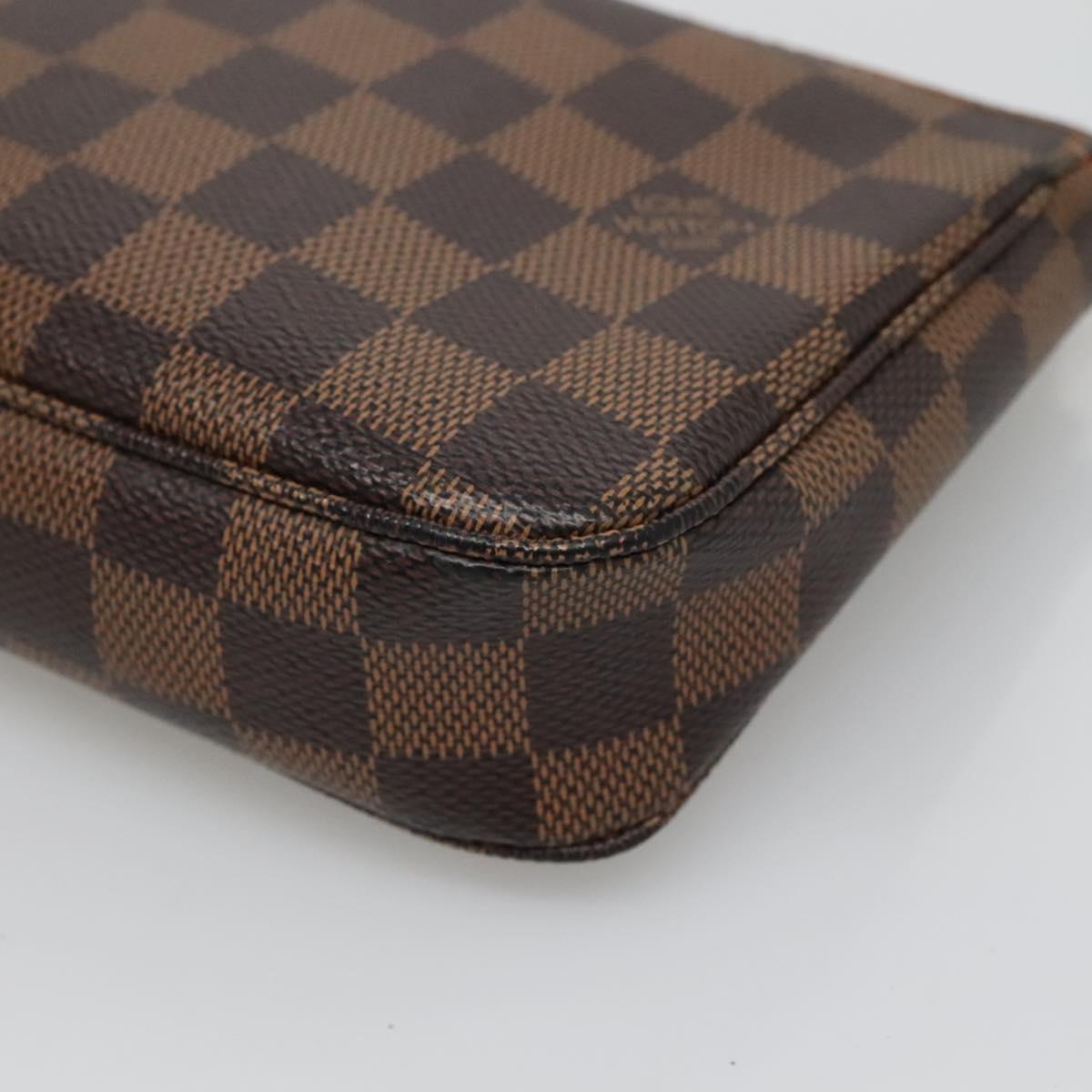 LOUIS VUITTON Damier Ebene Pochette Accessoires Pouch N41206 LV Auth 118915