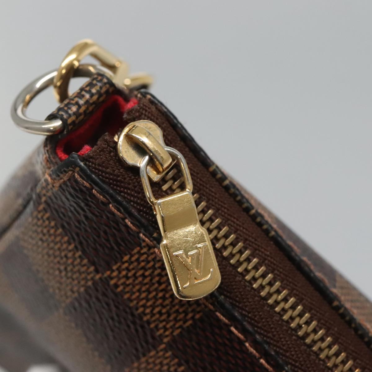 LOUIS VUITTON Damier Ebene Pochette Accessoires Pouch N41206 LV Auth 118915