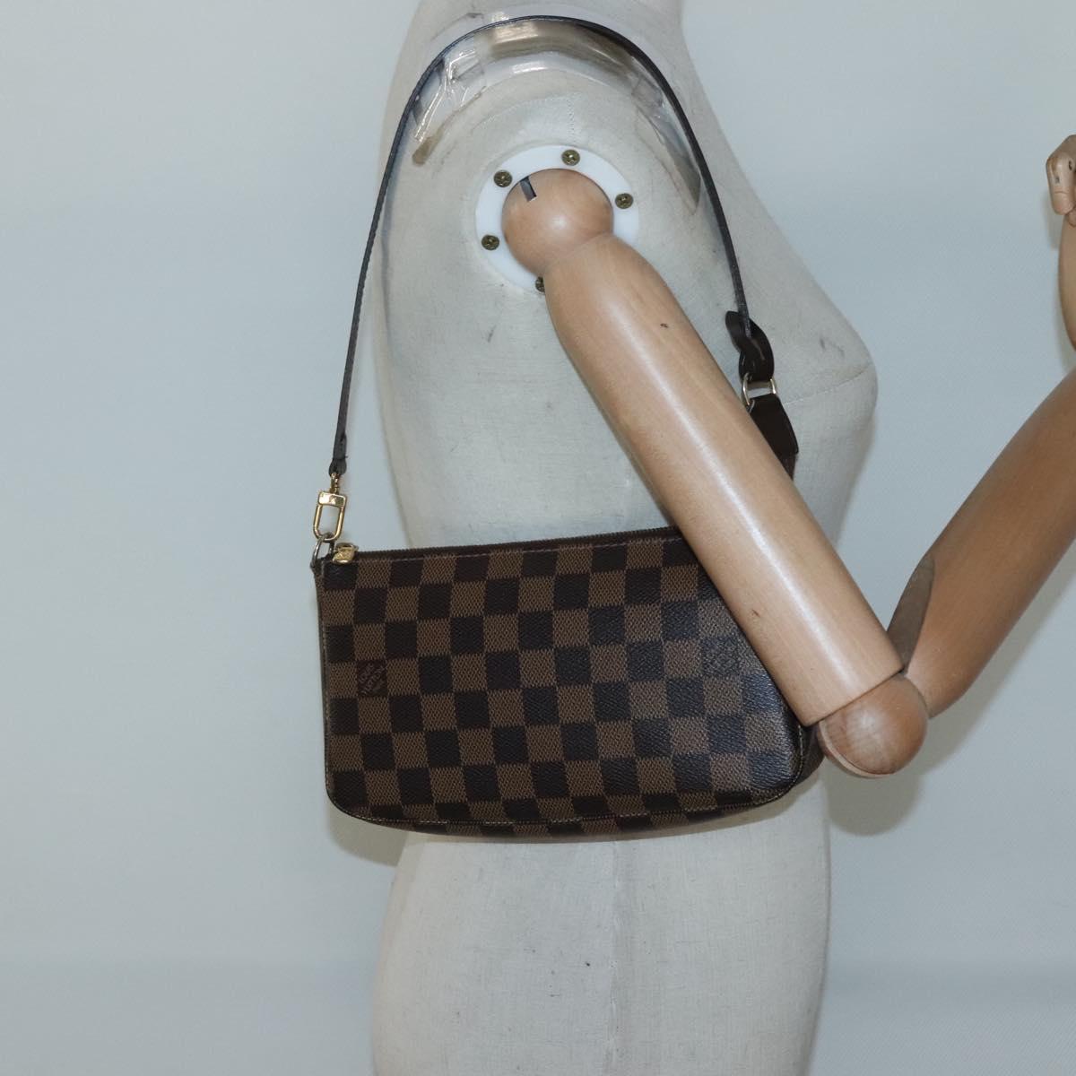 LOUIS VUITTON Damier Ebene Pochette Accessoires Pouch N41206 LV Auth 118915