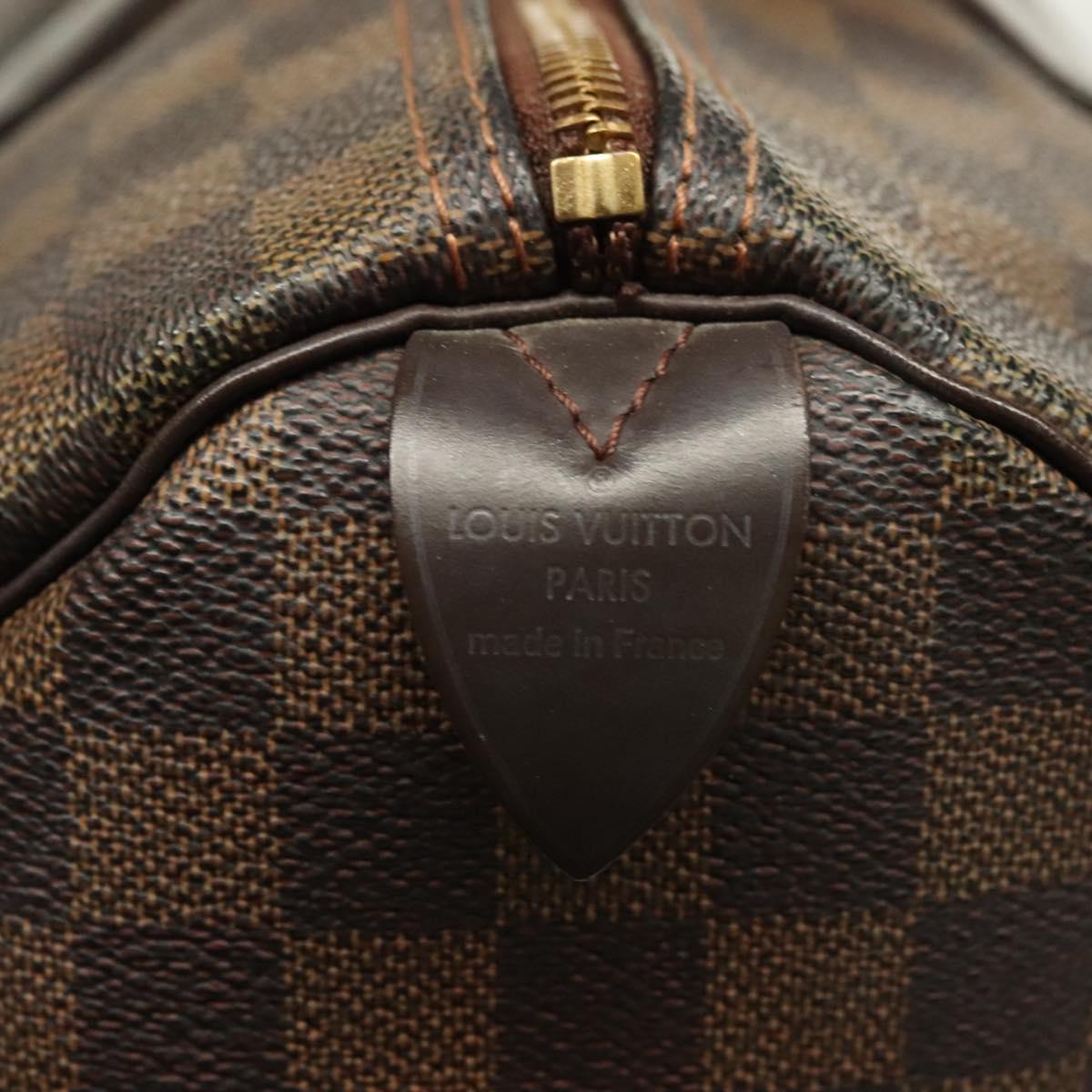 LOUIS VUITTON Damier Ebene Speedy 30 Hand Bag N41364 LV Auth 118939
