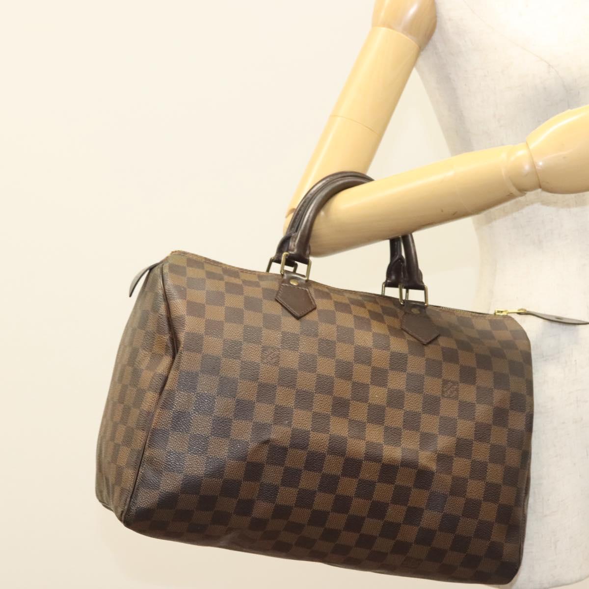 LOUIS VUITTON Damier Ebene Speedy 30 Hand Bag N41364 LV Auth 118939