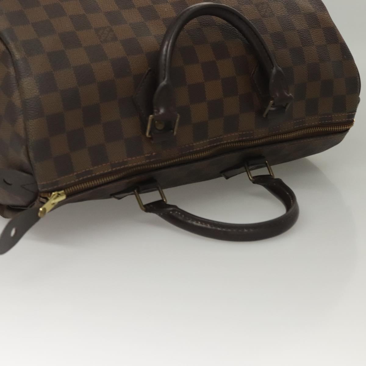 LOUIS VUITTON Damier Ebene Speedy 30 Hand Bag N41364 LV Auth 118939