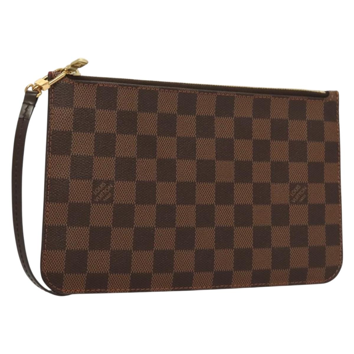 LOUIS VUITTON Damier Ebene Neverfull MM Pouch Accessory Pouch LV Auth 118952
