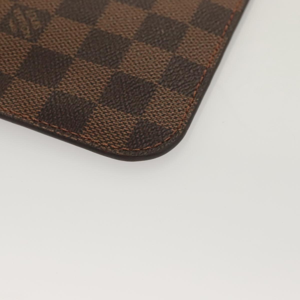 LOUIS VUITTON Damier Ebene Neverfull MM Pouch Accessory Pouch LV Auth 118952