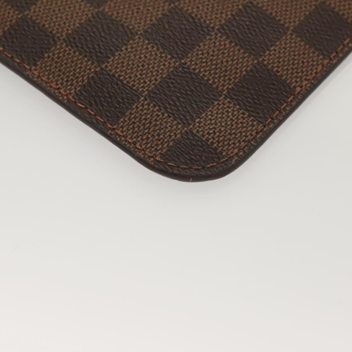 LOUIS VUITTON Damier Ebene Neverfull MM Pouch Accessory Pouch LV Auth 118952