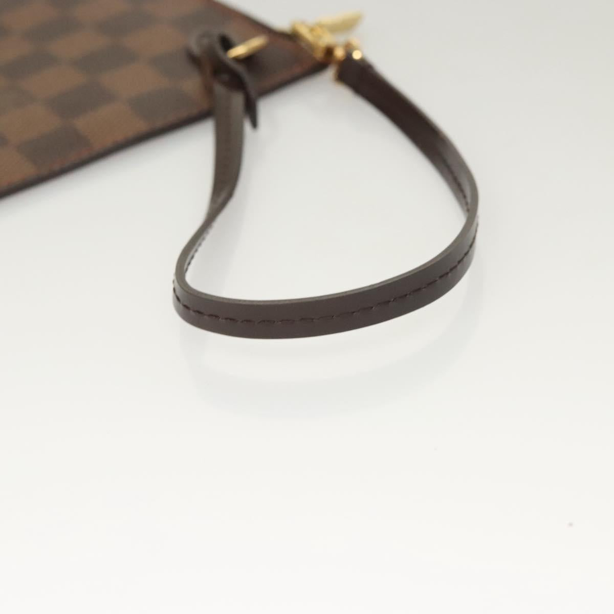 LOUIS VUITTON Damier Ebene Neverfull MM Pouch Accessory Pouch LV Auth 118952
