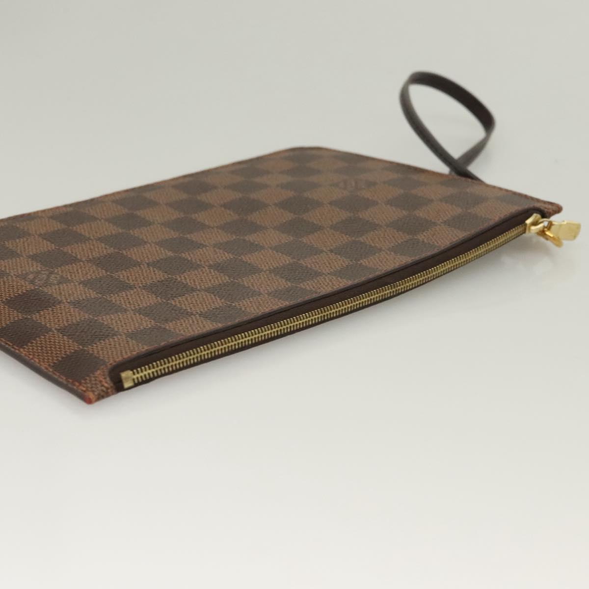 LOUIS VUITTON Damier Ebene Neverfull MM Pouch Accessory Pouch LV Auth 118952