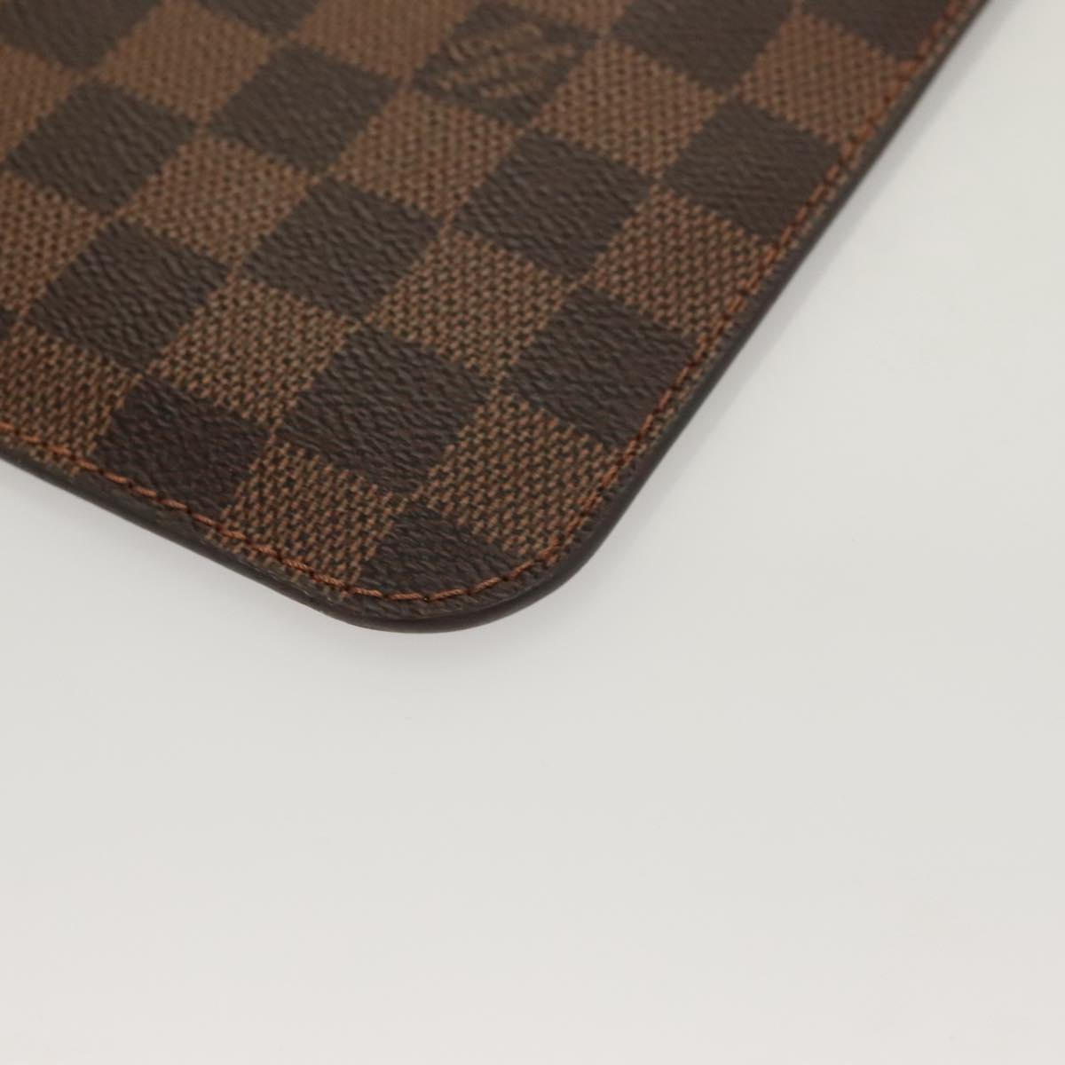 LOUIS VUITTON Damier Ebene Neverfull MM Pouch Accessory Pouch LV Auth 118952