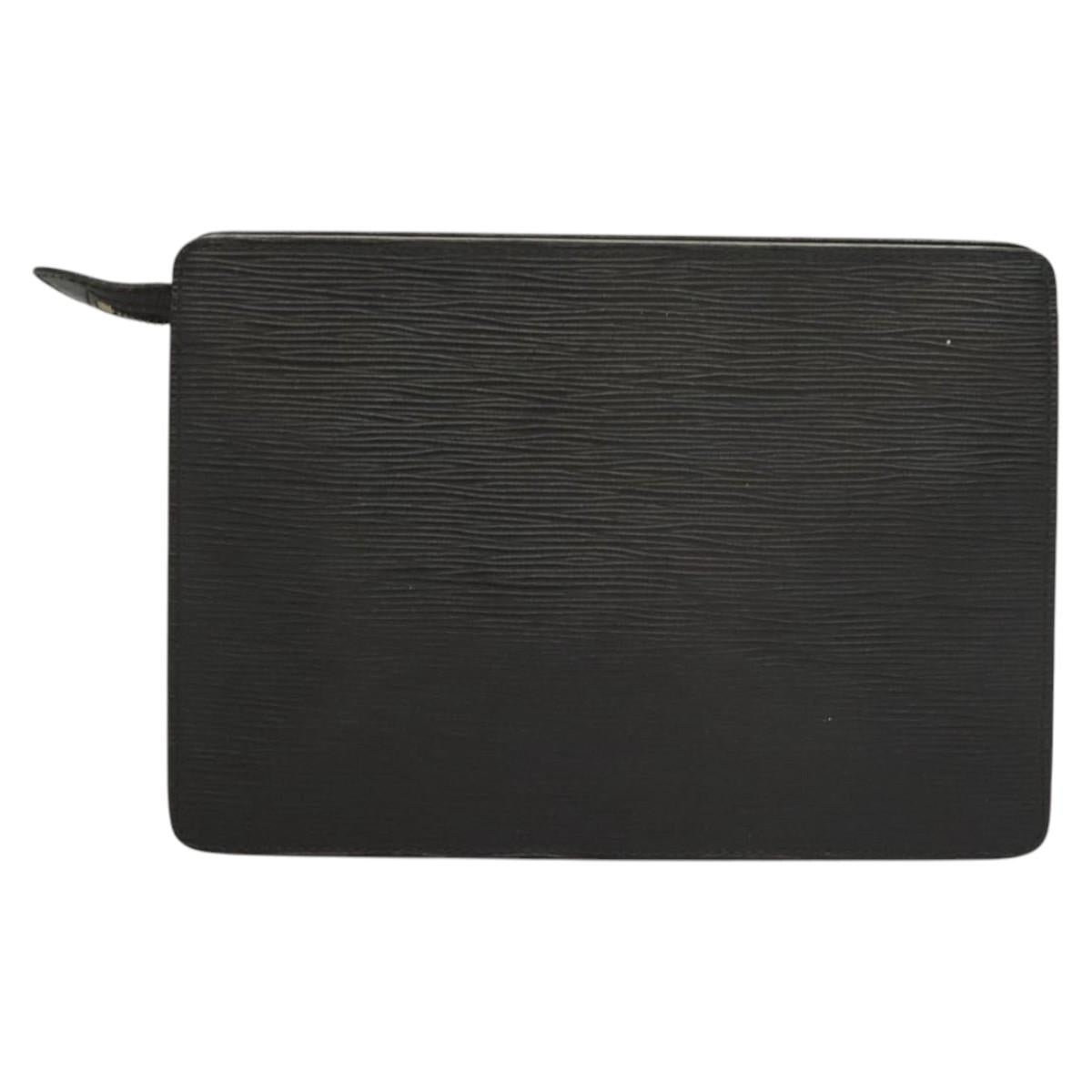 LOUIS VUITTON Epi Pochette Homme Clutch Bag Black Noir M52522 LV Auth 119003