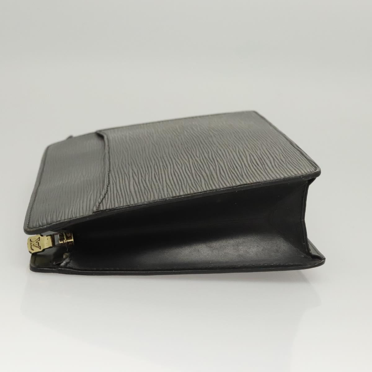 LOUIS VUITTON Epi Pochette Homme Clutch Bag Black Noir M52522 LV Auth 119003