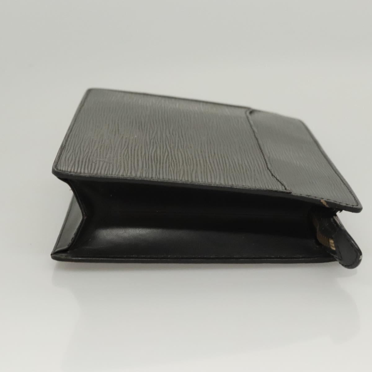 LOUIS VUITTON Epi Pochette Homme Clutch Bag Black Noir M52522 LV Auth 119003
