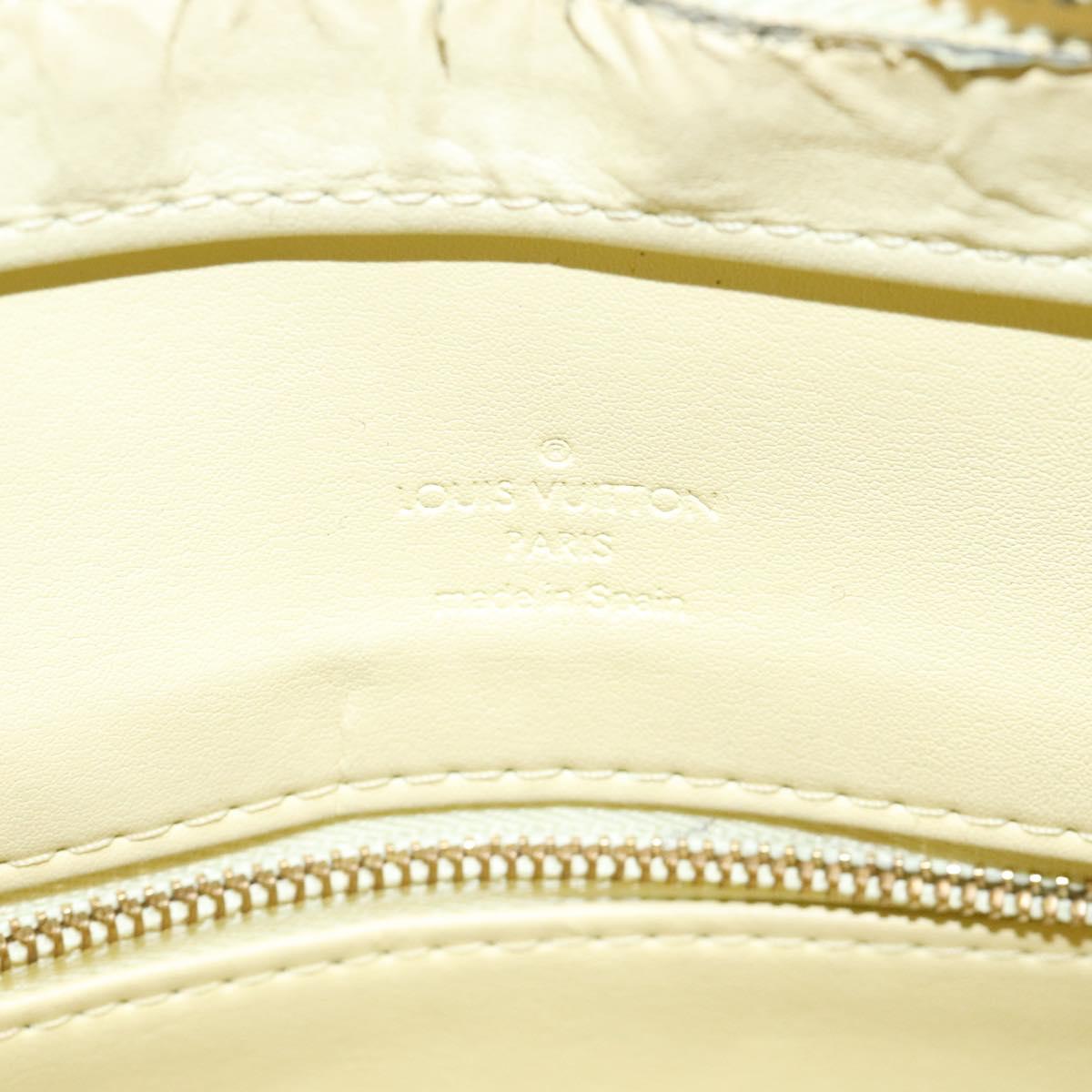 LOUIS VUITTON Monogram Vernis Houston Hand Bag Lime Yellow M91055 LV Auth 119005