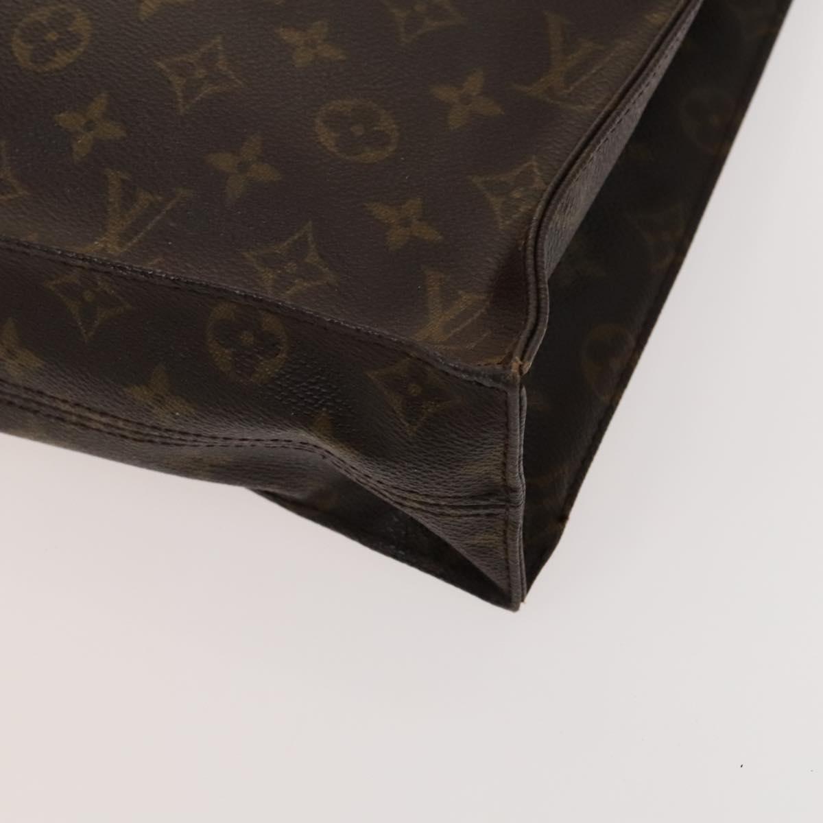 LOUIS VUITTON Monogram Sac Plat Hand Bag M51140 LV Auth 119012