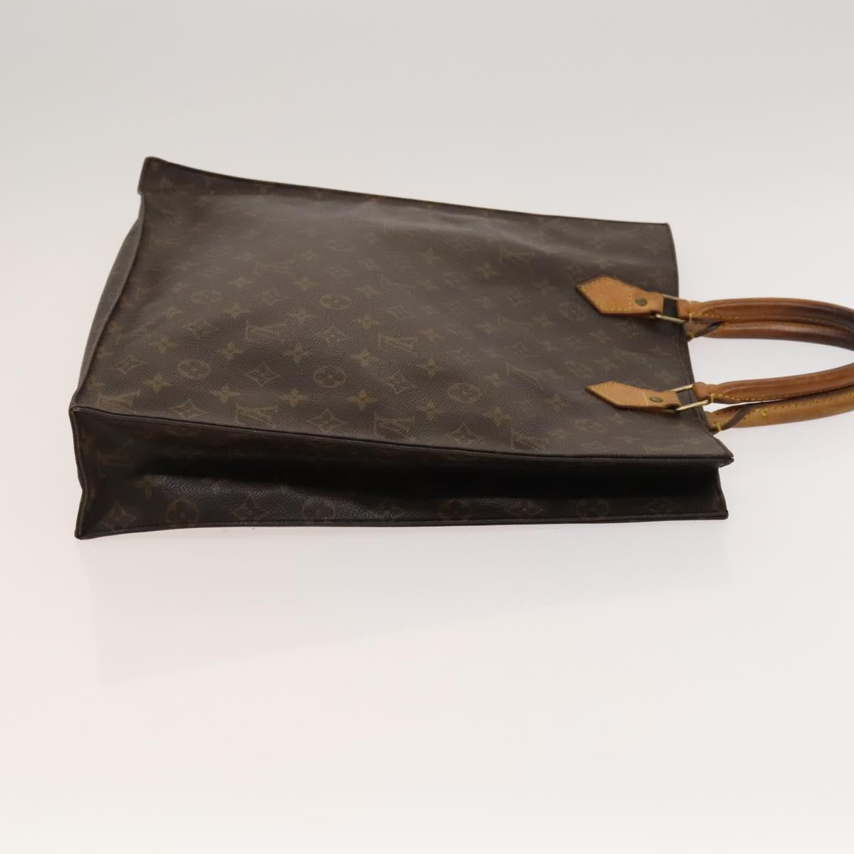 LOUIS VUITTON Monogram Sac Plat Hand Bag M51140 LV Auth 119012