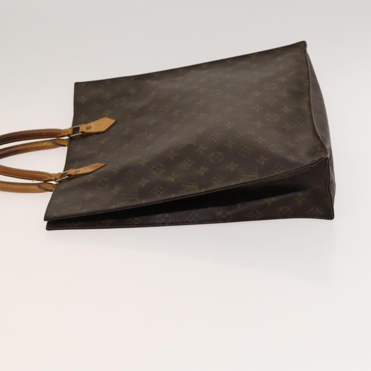 LOUIS VUITTON Monogram Sac Plat Hand Bag M51140 LV Auth 119012