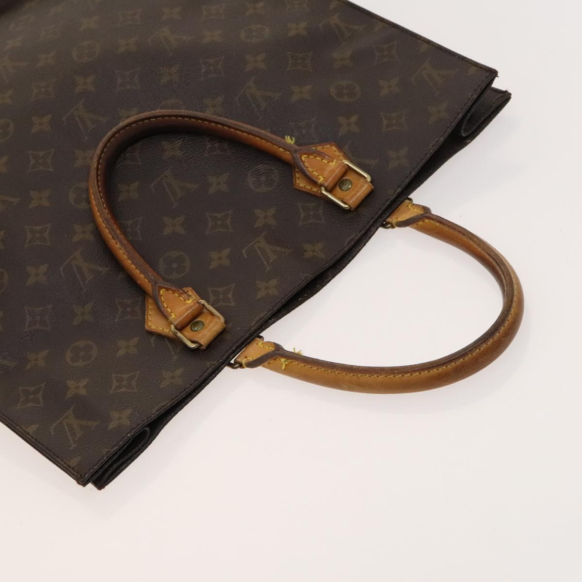 LOUIS VUITTON Monogram Sac Plat Hand Bag M51140 LV Auth 119012
