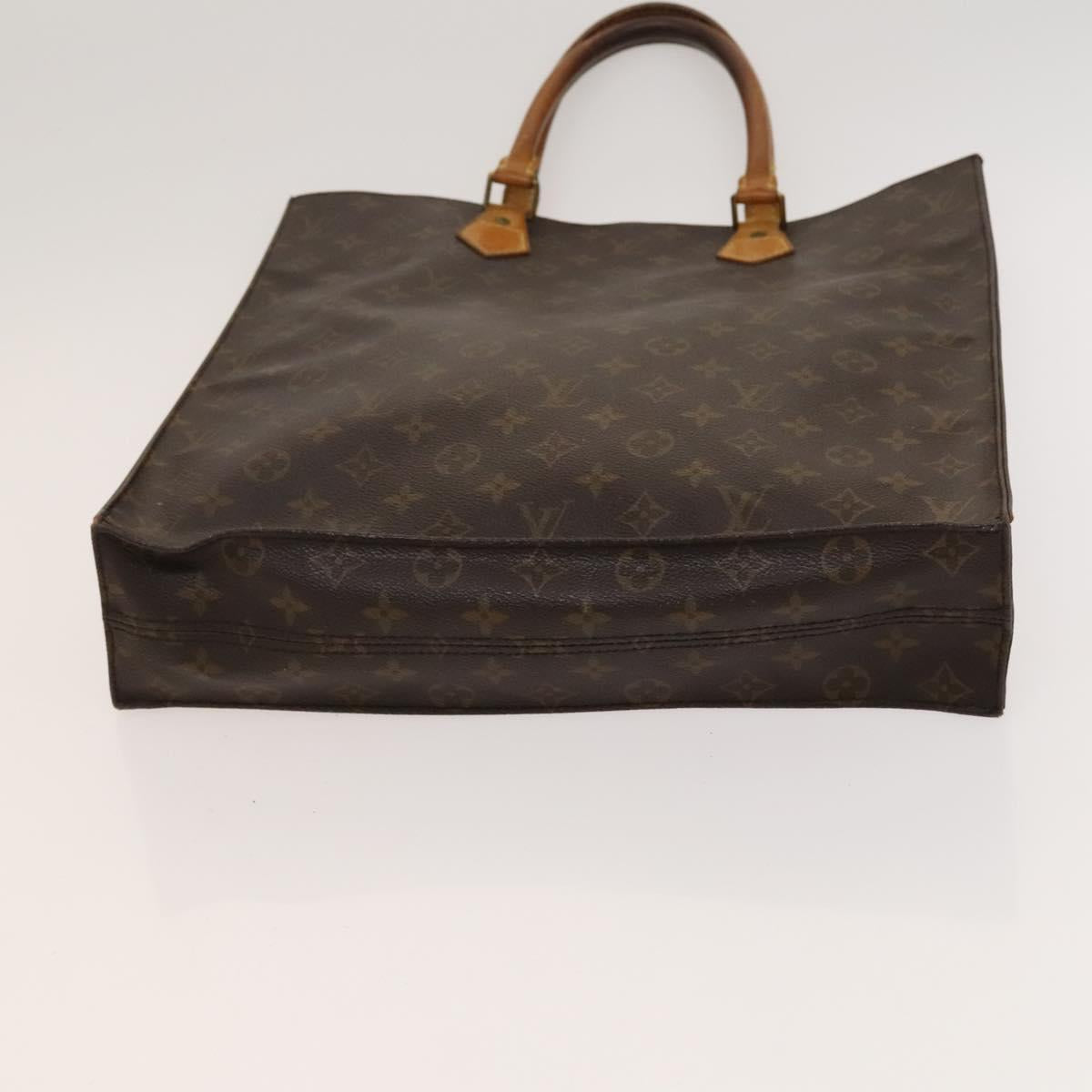 LOUIS VUITTON Monogram Sac Plat Hand Bag M51140 LV Auth 119012