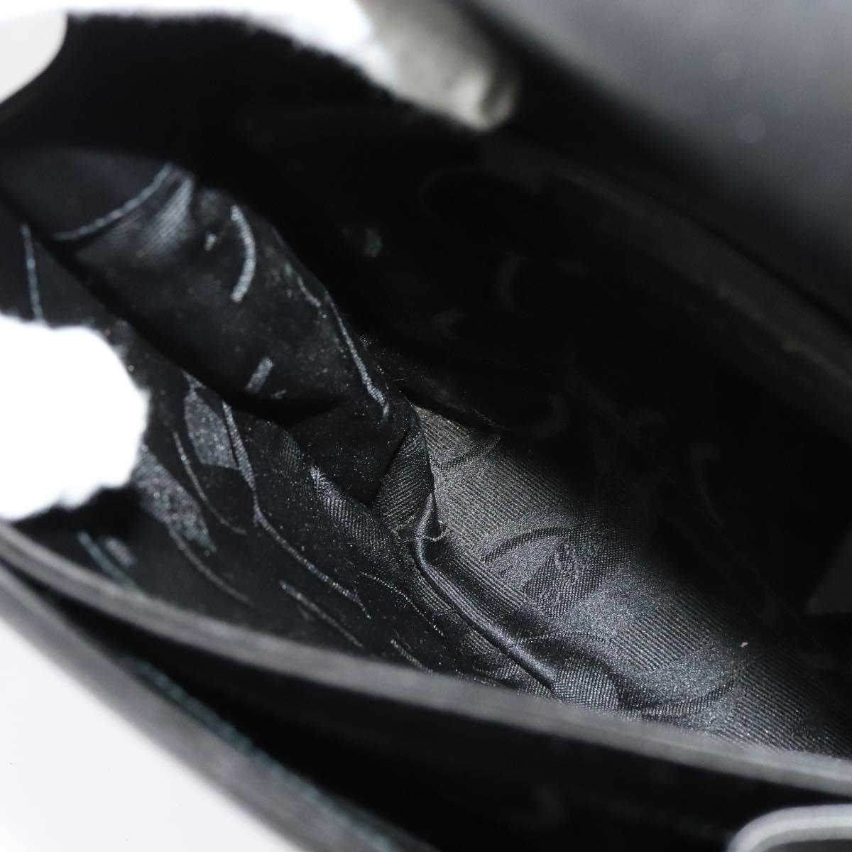 Salvatore Ferragamo Hand Bag Leather 2way Black Gold Auth 119032