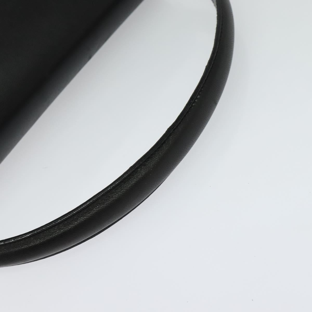 Salvatore Ferragamo Hand Bag Leather 2way Black Gold Auth 119032