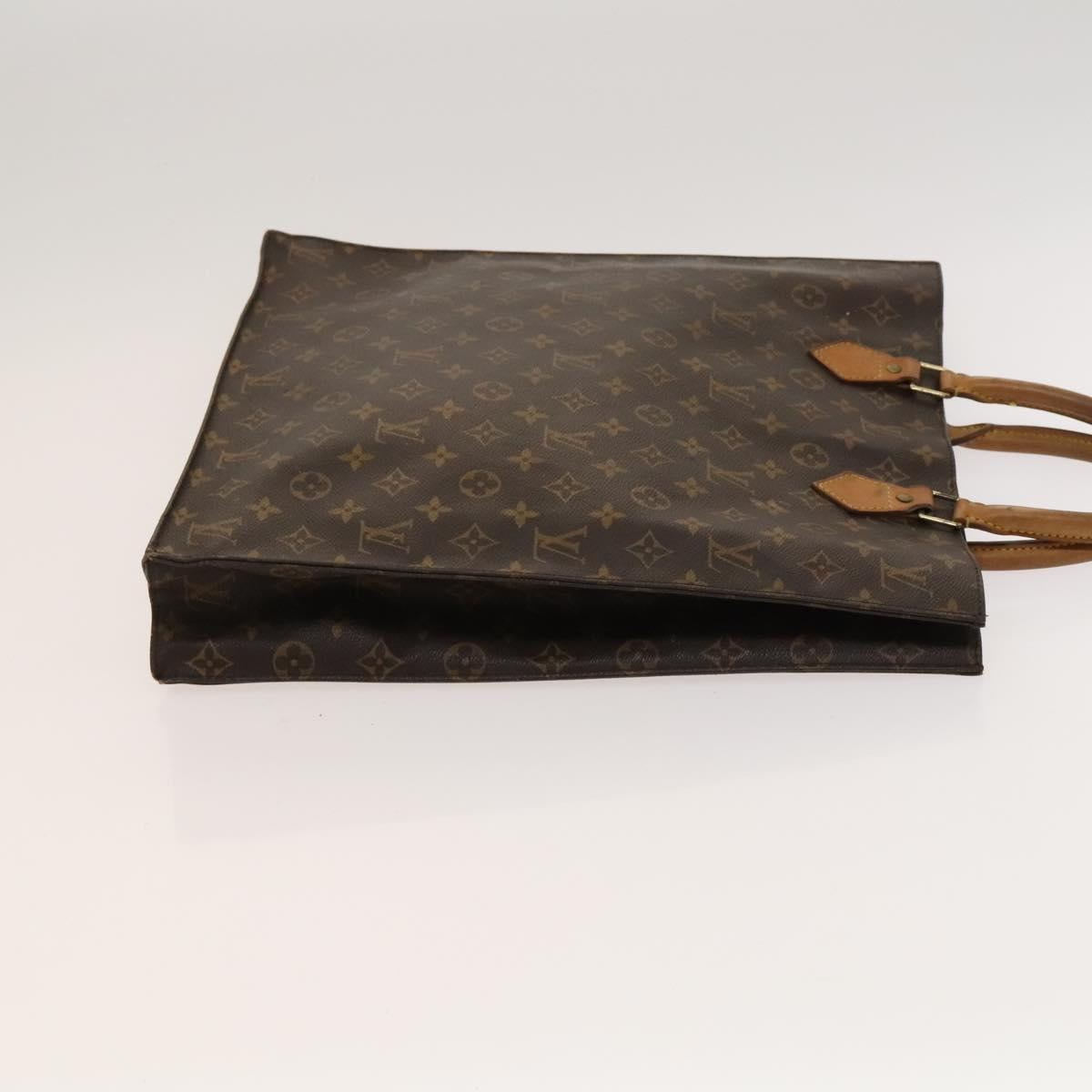 LOUIS VUITTON Monogram Sac Plat Hand Bag M51140 LV Auth 119040