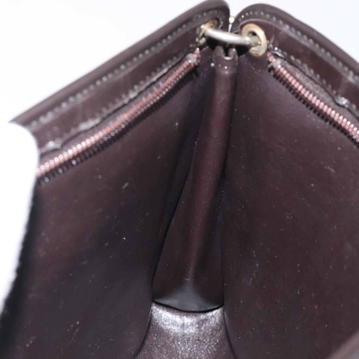 Christian Dior Trotter Canvas Shoulder Bag Brown Gold Auth 119091