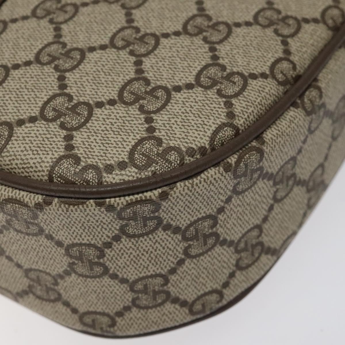 GUCCI GG Supreme Web Sherry Line Clutch Bag PVC Beige Gold 89 01 034 Auth 119132