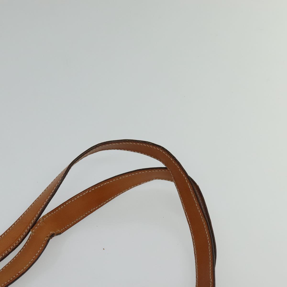 CELINE Macadam Canvas Tote Bag Beige Gold Auth 119139