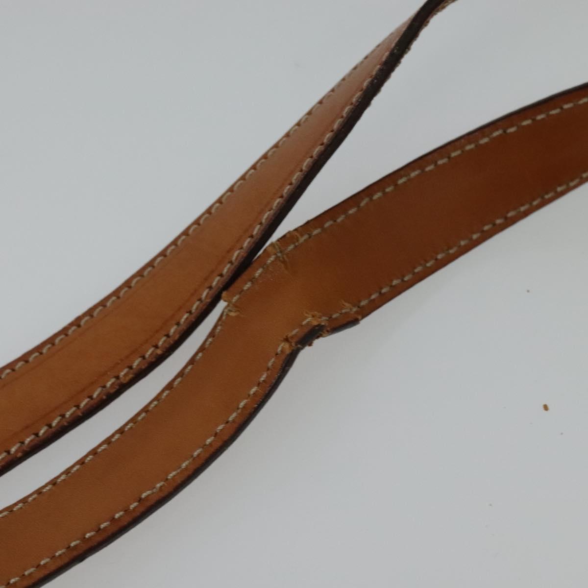 CELINE Macadam Canvas Tote Bag Beige Gold Auth 119139