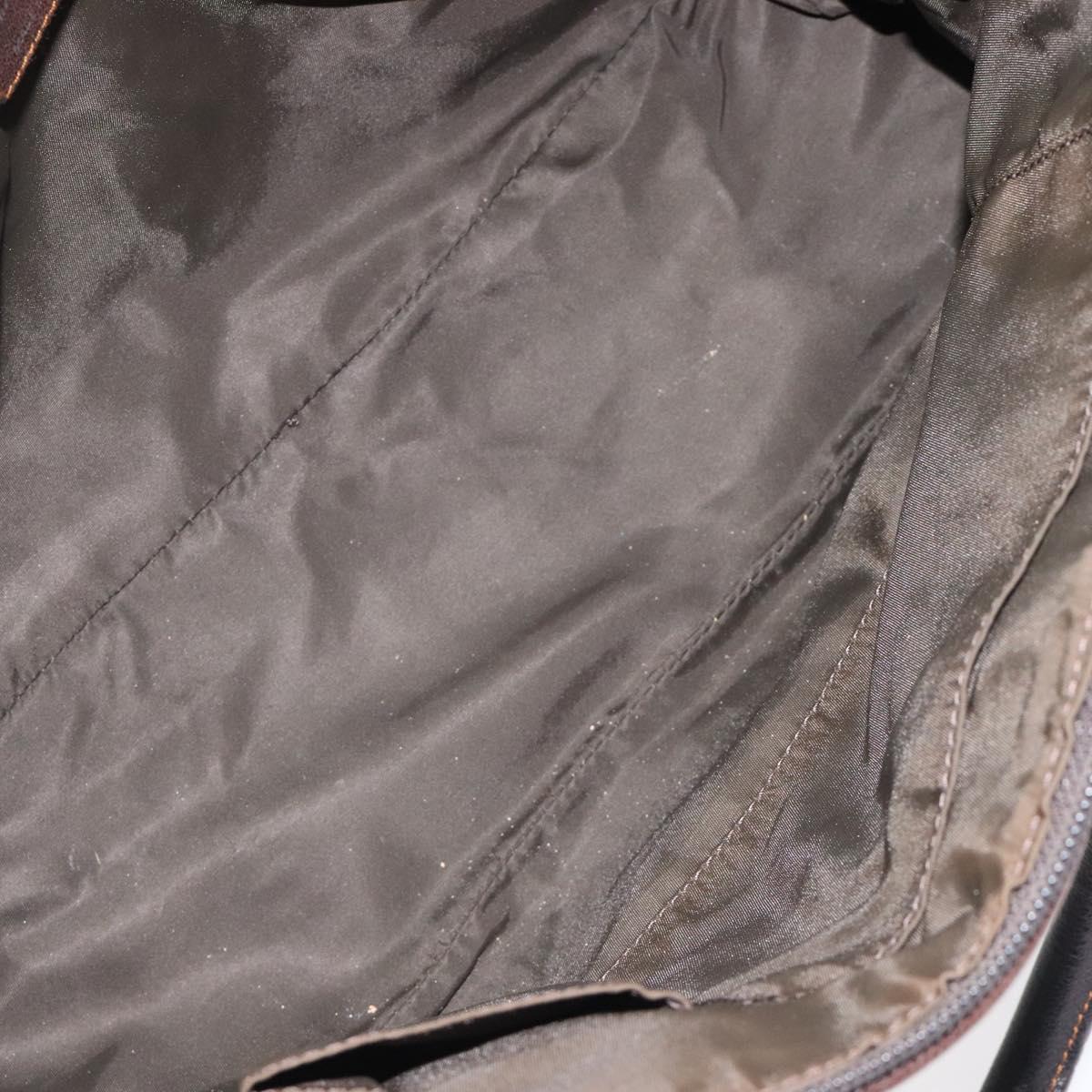 Christian Dior Trotter Canvas Hand Bag Brown Auth 119161