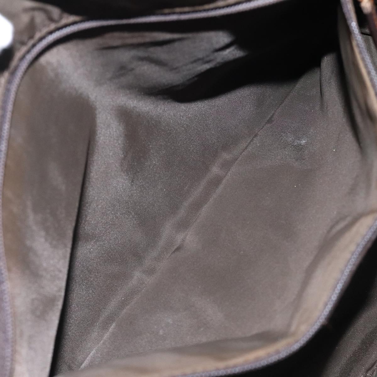 Christian Dior Trotter Canvas Hand Bag Brown Auth 119161