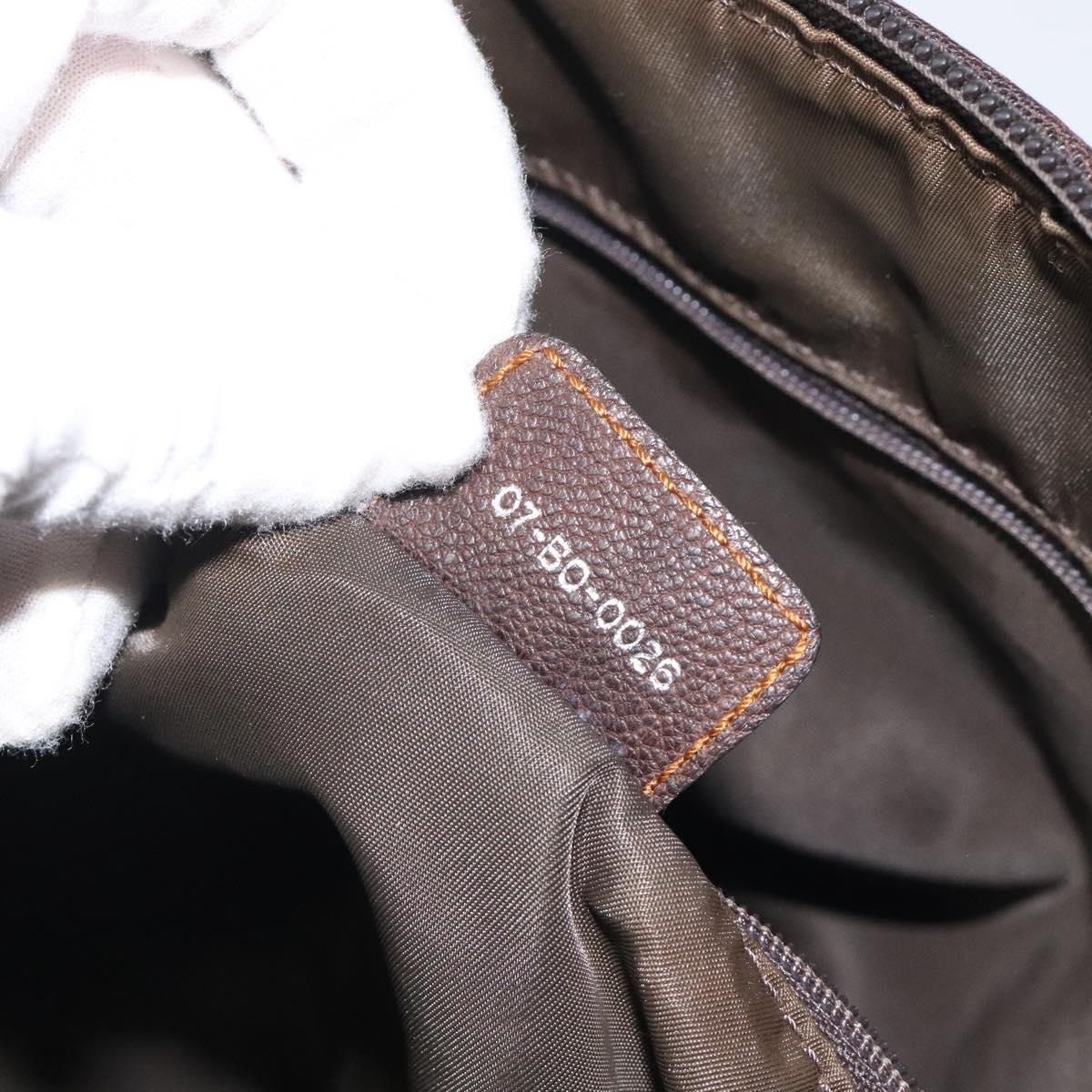 Christian Dior Trotter Canvas Hand Bag Brown Auth 119161