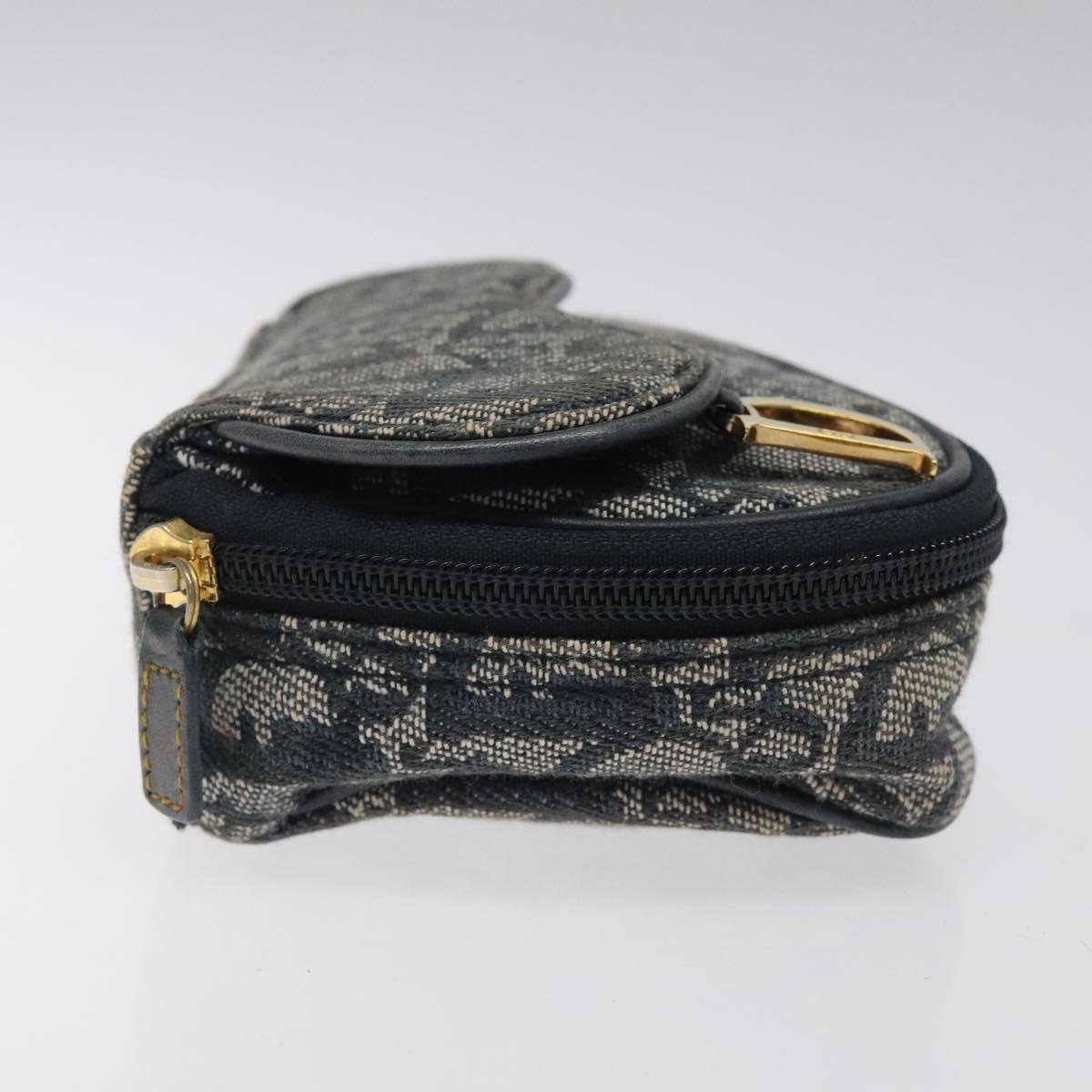 Christian Dior Trotter Canvas Pouch Navy Auth 119182