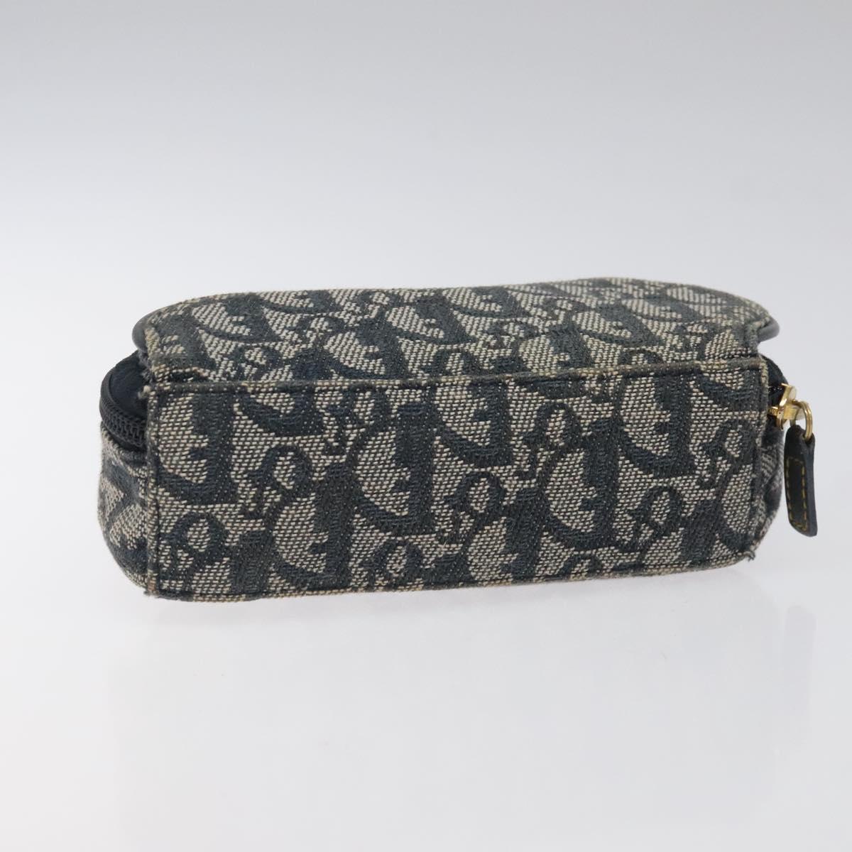 Christian Dior Trotter Canvas Pouch Navy Auth 119182