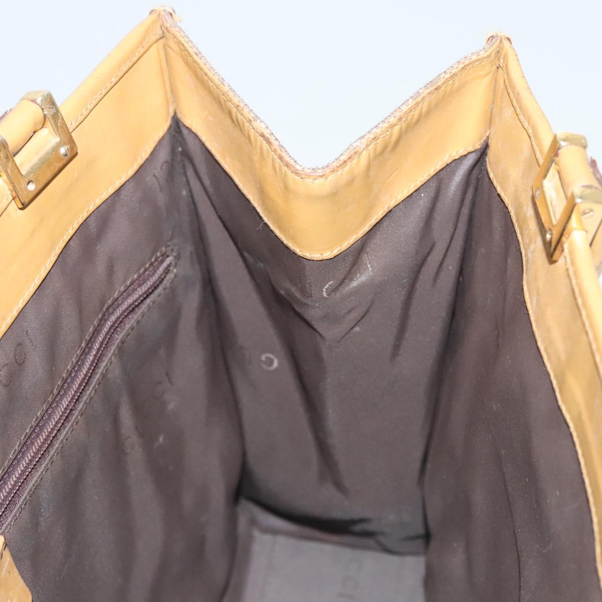 GUCCI GG Canvas Jackie Shoulder Bag Beige Gold 002 1073 3444 Auth 119187