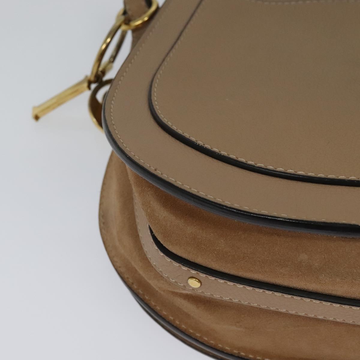 Chloe Nile Hand Bag Leather 2way Pink Gold Auth 119191