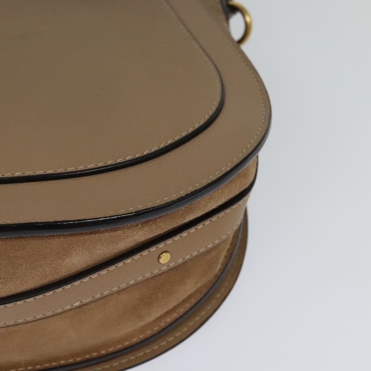 Chloe Nile Hand Bag Leather 2way Pink Gold Auth 119191