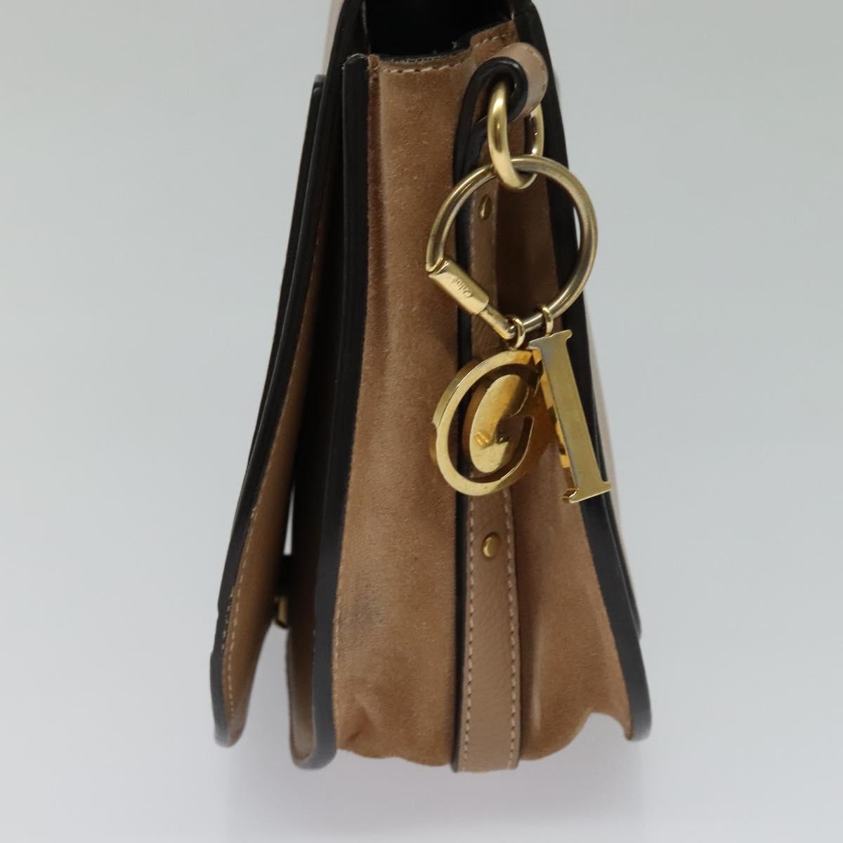 Chloe Nile Hand Bag Leather 2way Pink Gold Auth 119191