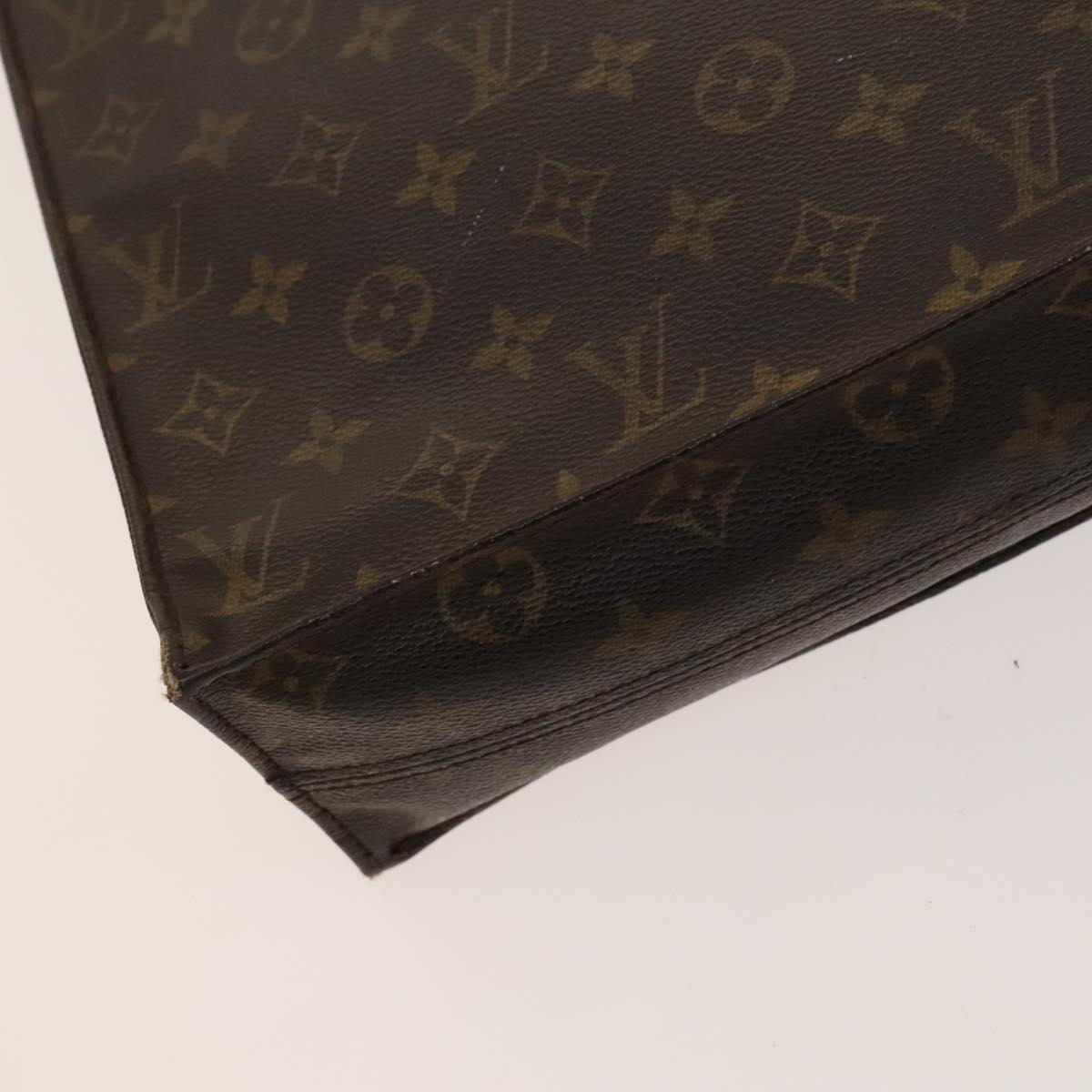 LOUIS VUITTON Monogram Sac Plat Hand Bag M51140 LV Auth 119195