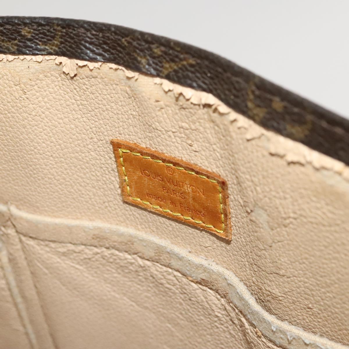 LOUIS VUITTON Monogram Sac Plat Hand Bag M51140 LV Auth 119195